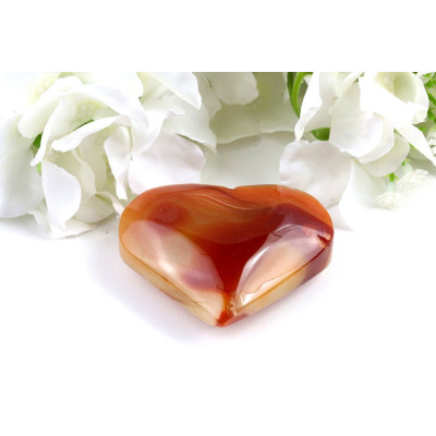 Srdce sardonyx 68x55 mm - symbol lásky z Brazílie