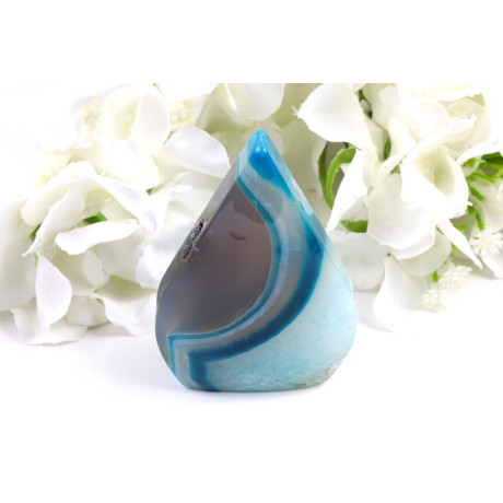 Špice sardonyx 87x57 mm - bílo-modrá z Brazílie