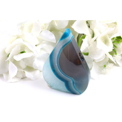 Špice sardonyx 87x57 mm - bílo-modrá z Brazílie