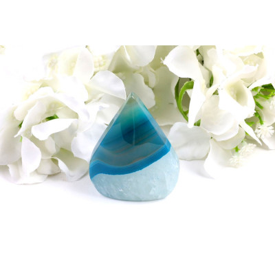 Špice sardonyx 68x50 mm - bílo-modrá z Brazílie