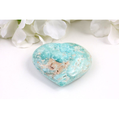 Modrý aragonit srdce 66mm | Afghánistán | E-shop