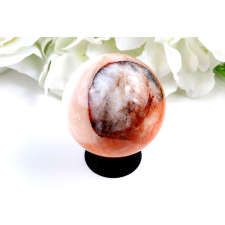 Koule ohnivý křemen 56 mm – dekorativní energie, Beran, Lev